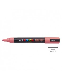 Marcador Uniball Posca PC-5M 1,8mm Rosa Coral 1un