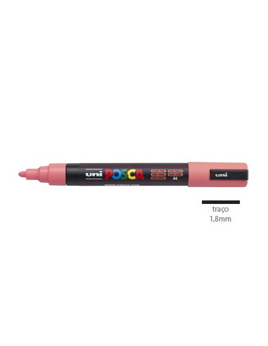 Marcador Uniball Posca PC-5M 1,8mm Rosa Coral 1un