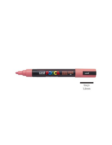 Marcador Uniball Posca PC-5M 1,8mm Rosa Coral 1un