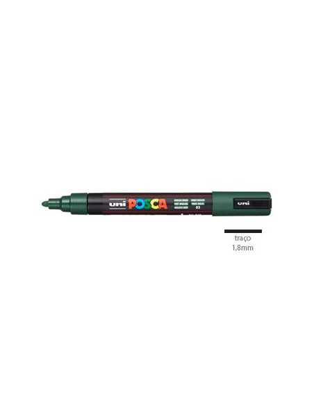 Marcador Uniball Posca PC-5M 1,8mm Verde Ingles 1un