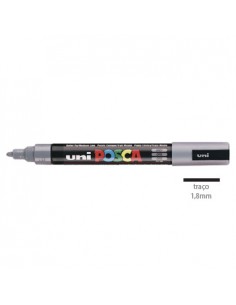 Marcador Uniball Posca PC-5M 1,8mm Cinzento Profundo 1un