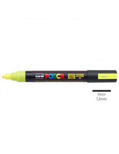Marcador Uniball Posca PC-5M 1,8mm Amarelo Fluorescente 1un