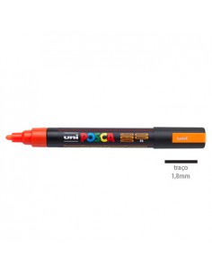 Marcador Uniball Posca PC-5M 1,8mm Laranja Fluorescente 1un