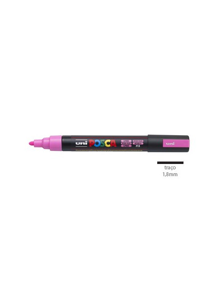 Marcador Uniball Posca PC-5M 1,8mm Rosa Fluorescente 1un