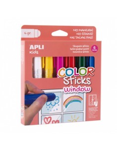 Color Sticks Window Apli Kids 6 Cores