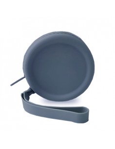 Porta Moedas Silicone Up North com Fecho Azul Cinza Apli