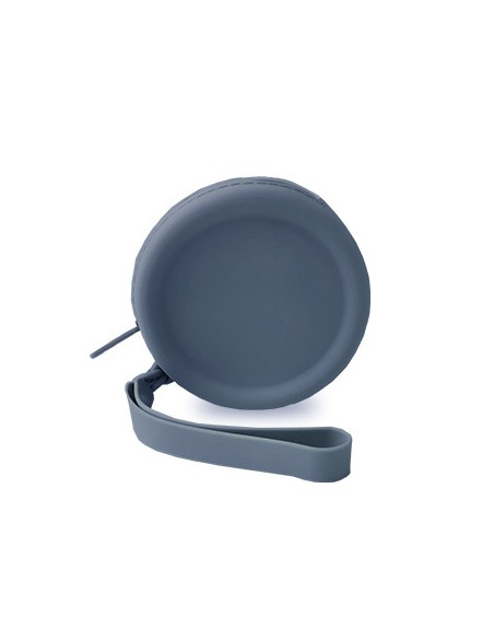 Porta Moedas Silicone Up North com Fecho Azul Cinza Apli