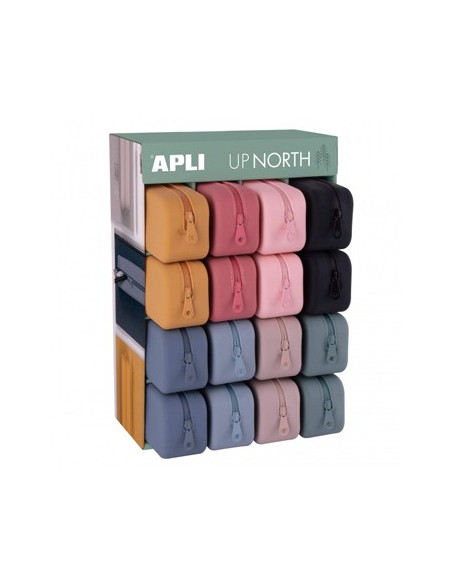 Estojo Silicone Up North com Fecho Apli Expositor 16un