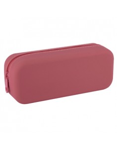 Estojo Silicone Up North com Fecho Rosa Coral Apli