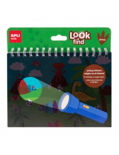 Livro Procura e Encontra Dinossauros Apli Kids 6Fls