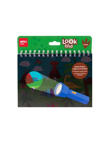 Livro Procura e Encontra Dinossauros Apli Kids 6Fls