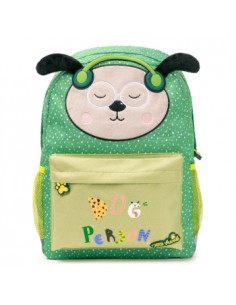 Mochila Escolar Ambar Dog Person Green Furry 25L