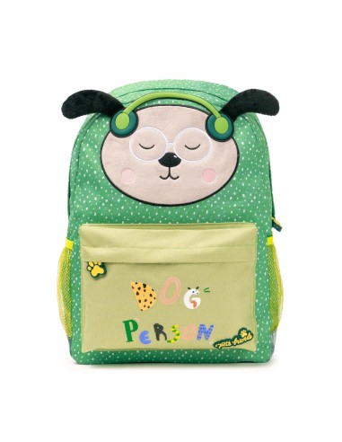 Mochila Escolar Ambar Dog Person Green Furry 25L