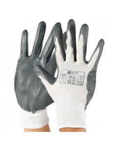 Luvas em Malha Nitrilo Tamanho 9 (XL) Cinzentas