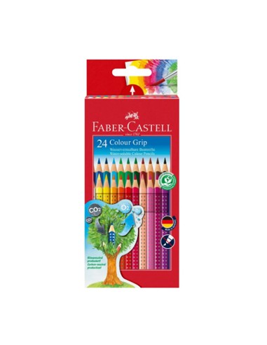 Lápis Cor Aguarelável Faber-Castell Grip Cx Cartão 24un