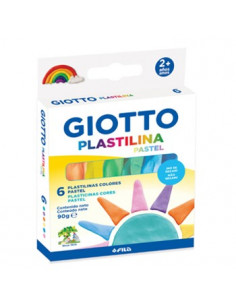 Plasticina 6 Cores Pastel Giotto 90g