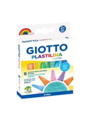 Plasticina 6 Cores Pastel Giotto 90g