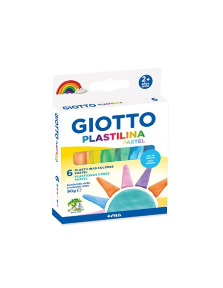 Plasticina 6 Cores Pastel Giotto 90g