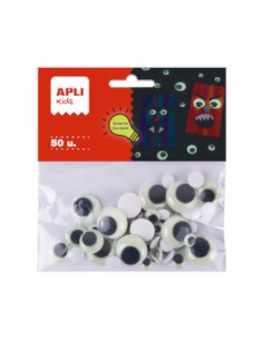 Olhinhos Redondos Apli Autocolantes Brilha no Escuro 50un