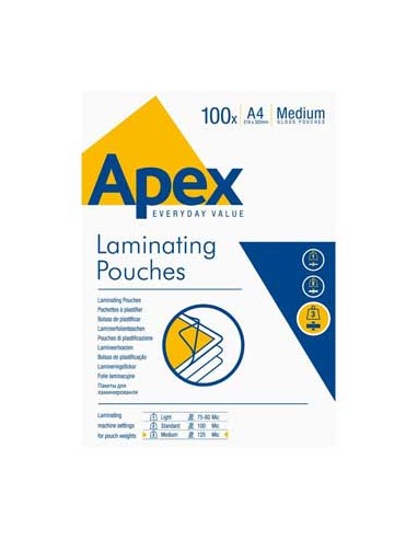 Bolsas de Plastificar 216x303mm A4 125mic 100un