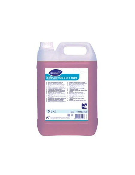 Champô Gel de Banho e Sabonete Soft Care Silk 3 em 1 H200 5L