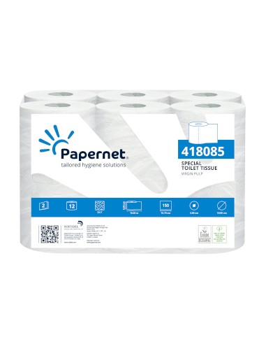 Papel Higiénico Doméstico 16mts 2Fls PAPERNET 12 Rolos