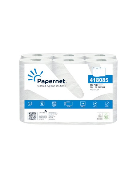 Papel Higiénico Doméstico 16mts 2Fls PAPERNET 12 Rolos