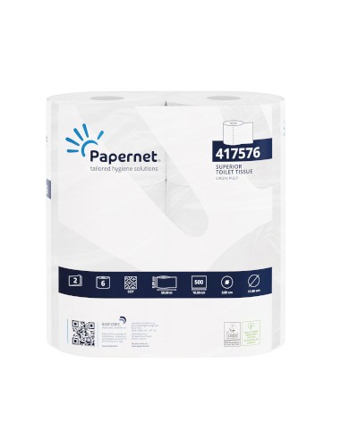 Papel Higiénico Doméstico 50mts 2Fls PAPERNET 6 Rolos