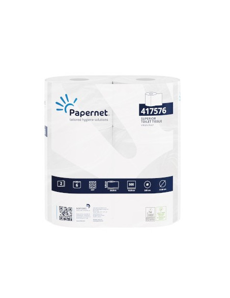 Papel Higiénico Doméstico 50mts 2Fls PAPERNET 6 Rolos