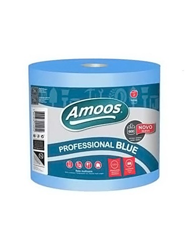 Rolo Toalhas Mão Azul 070mx22cm 2Fls Amoos Prof Blue 1un