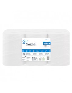 Rolo Toalhas Mão 145mx19,2cm 2Fls PAPERNET Auto-Corte 6un