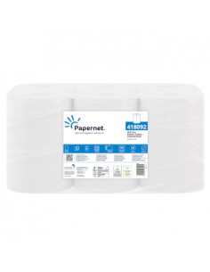 Rolo Toalhas Mão 140mx19,2cm 2Fls PAPERNET Picotado 6un