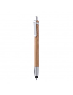 Esferográfica Azul Retrátil Ponta Touch em Bambu 1un