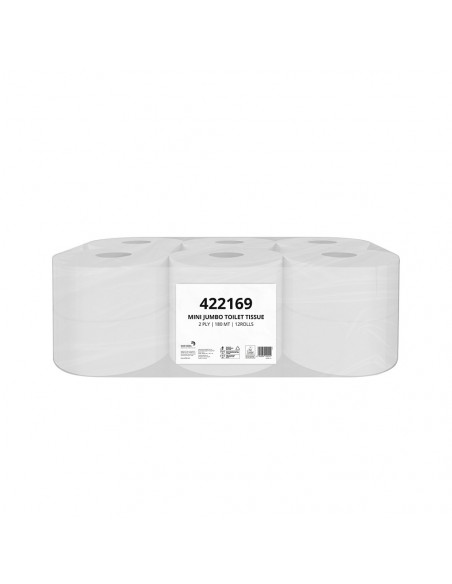 Papel Higiénico (Jumbo) 180mts 2Fls Papernet 12un