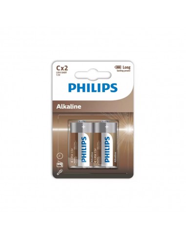 Pilhas LR14 / C Alcalinas 1.5V 7800mAh Philips 2un