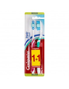 Escova de Dentes COLGATE Triple Action Média 1+1un