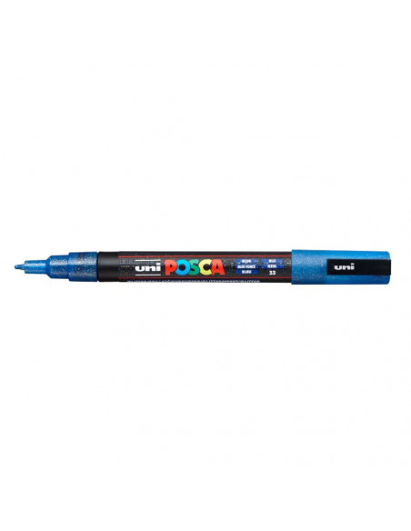 Marcador Uniball Posca PC-3ML 0,9mm Azul Glitter (L2) 1un