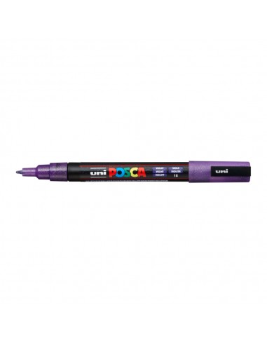 Marcador Uniball Posca PC-3ML 0,9mm Violeta Glitter (L5) 1un