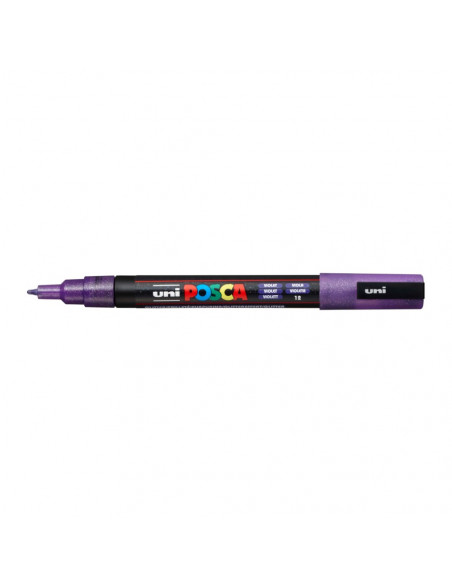 Marcador Uniball Posca PC-3ML 0,9mm Violeta Glitter (L5) 1un