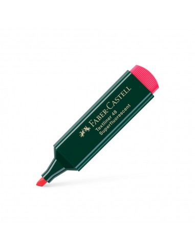 Marcador Fluorescente Vermelho Textliner 48 Faber 10un