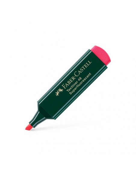 Marcador Fluorescente Vermelho Textliner 48 Faber 10un