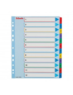 Separadores A4 Extra Largo Cartolina Regravável (1 a 12)