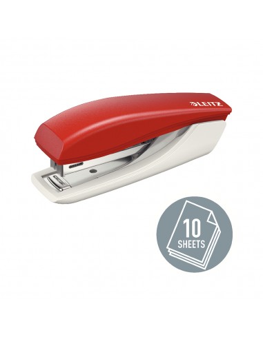 Agrafador Mini Nº10 10 Folhas Leitz 5517 Vermelho