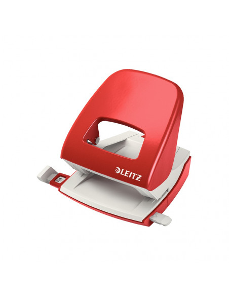 Furador 25 Folhas Leitz 5008 2.5mm c/Regua Vermelho