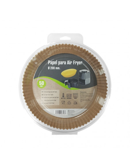Formas de Papel para Air Fryer Redonda 20cm 50un