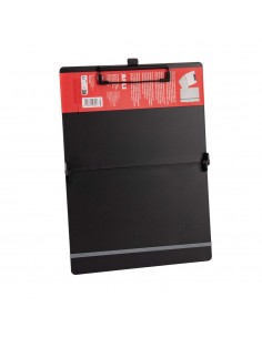 Prancheta A4 PP Dobrável c/Mola e Elástico Apli Preto