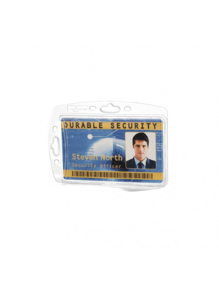 Porta Nomes Horizontal 85x54mm Durable Transparente 10un