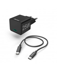 Carregador USB-C PD 25W Rápido Cabo 1,5m Preto