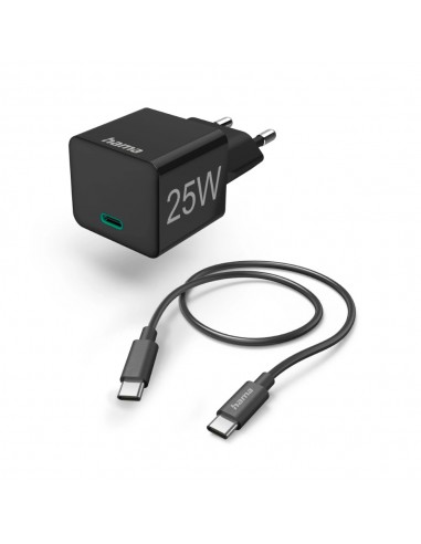 Carregador USB-C PD 25W Rápido Cabo 1,5m Preto