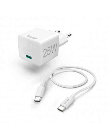 Carregador USB-C PD 25W Rápido Cabo 1,5m Branco